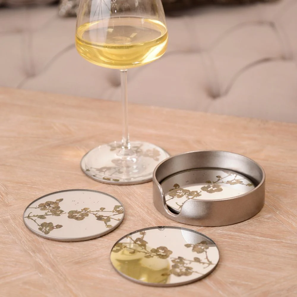Vienna Blossom Set of 2 Trays - Antique Gold - Image 3