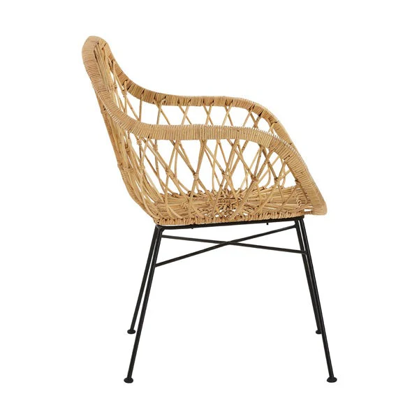 Joanna Braided Occasional Chair - Light Brown - Image 3