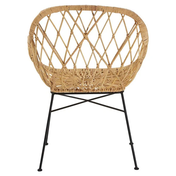 Joanna Braided Occasional Chair - Light Brown - Image 4