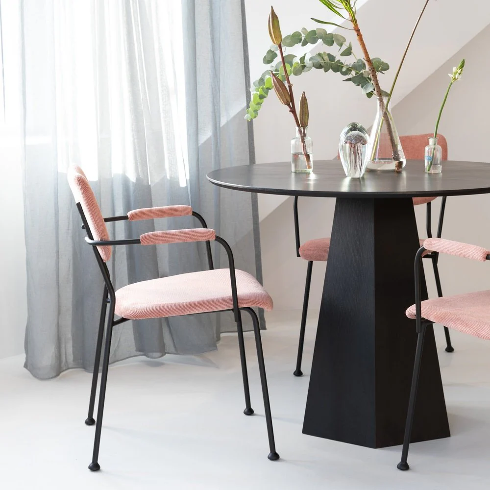 Pilar Round Dining Table - Black - Image 8